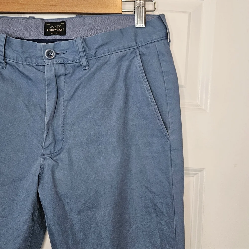 J.Crew Lightweight Straight-fit Khaki Slate Baltic Blue Pants Mens 30x33